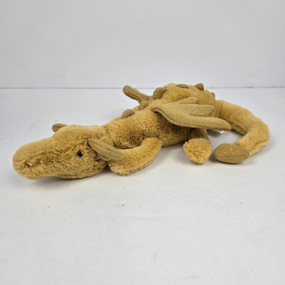 Jellycat Little Golden Dragon GLD6DDL Retired HTF Soft Plush Stuffed Dragon EUC